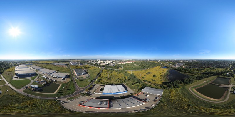 Panoramy 360 - strefa ekonomiczna w Czeladzi z lotu ptaka